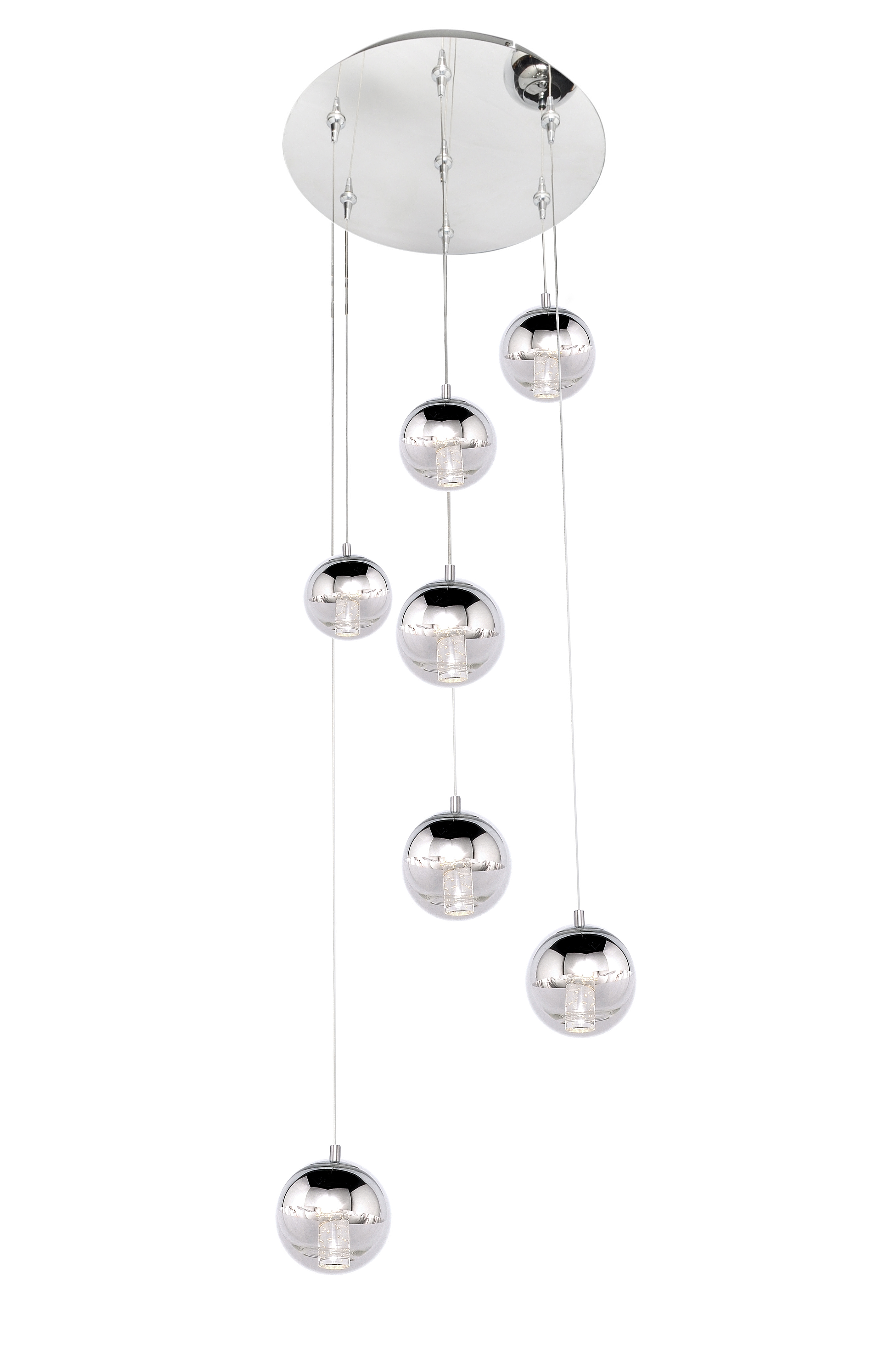 Zing 7 Light Rapidjack Pendant And Canopy Multi Zing
