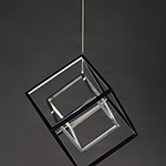 4 Square 2-Light LED Pendant