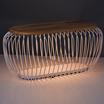 Cage LED Illuminated Bench