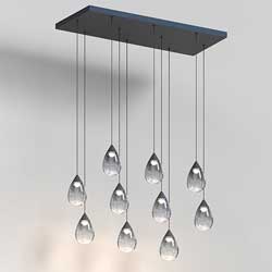 Dewdrop 10-Light LED Linear Pendant
