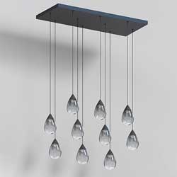 Dewdrop 10-Light LED Linear Pendant