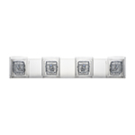 Gem 4-Light Bath Vanity with PC Shade