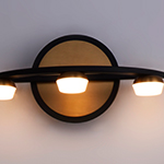 Button 3-Light LED Wall Sconce