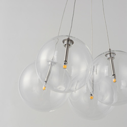 Burst 4-Light LED Pendant - Clear