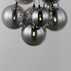 Burst 9-Light LED Pendant - Smoke