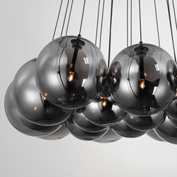 Burst 20-Light LED Pendant - Smoke