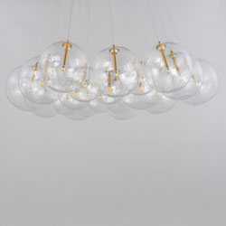 Burst 20-Light LED Pendant - Clear