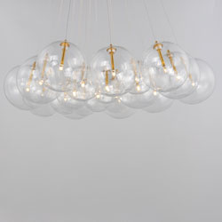 Burst 20-Light LED Pendant - Clear