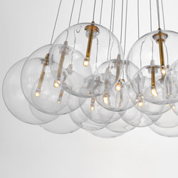 Burst 20-Light LED Pendant - Clear