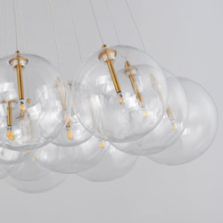 Burst 20-Light LED Pendant - Clear