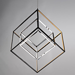 4 Square 2-Light LED Pendant