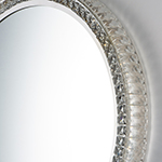 24" Round Crystal LED Mirror