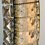 24" Round Crystal LED Mirror