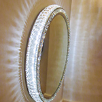 31.5" Round Crystal LED Mirror