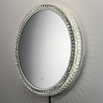 31.5" Round Crystal LED Mirror