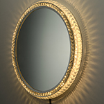 31.5" Round Crystal LED Mirror