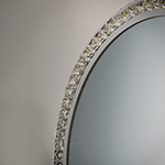 24" x 31.5" Oval Crystal LED Mirror