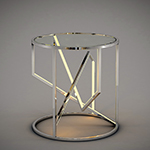 Trapezoid LED End Table