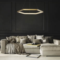 Hex 40" LED Pendant