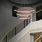 Hex 3-Tier LED Pendant