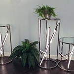Trapezoid LED End Table