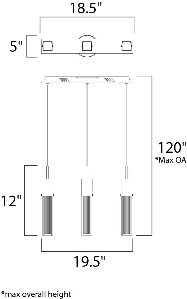 Fizz III 3-Light LED Pendant Pendant ET2 Online