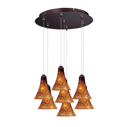 Leopard 7 Light Rapidjack Pendant And Canopy Multi 7 Light Rapidjack Pendant And Canopy E93733 104bz